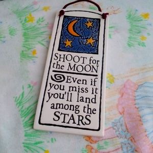 Shoot for the Stars Clay Art Hanging